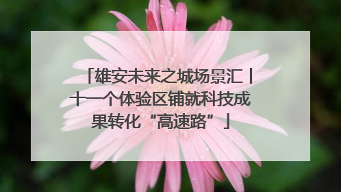 雄安未来之城场景汇丨十一个体验区铺就科技成果转化“高速路”