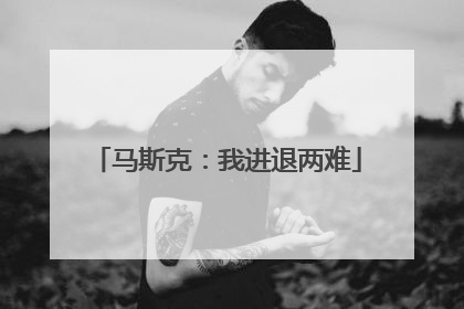 马斯克：我进退两难