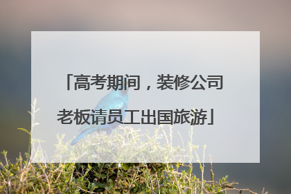 高考期间，装修公司老板请员工出国旅游