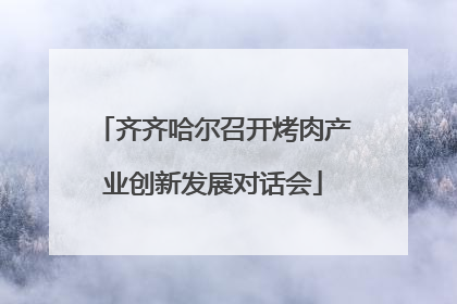 齐齐哈尔召开烤肉产业创新发展对话会