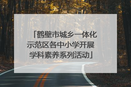 鹤壁市城乡一体化示范区各中小学开展学科素养系列活动