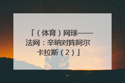 （体育）网球——法网：辛纳对阵阿尔卡拉斯（2）