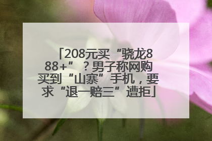 208元买“骁龙888+”？男子称网购买到“山寨”手机，要求“退一赔三”遭拒