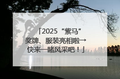2025“紫马”奖牌、服装亮相啦→快来一睹风采吧！