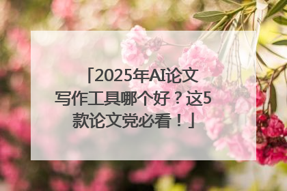 2025年AI论文写作工具哪个好？这5款论文党必看！