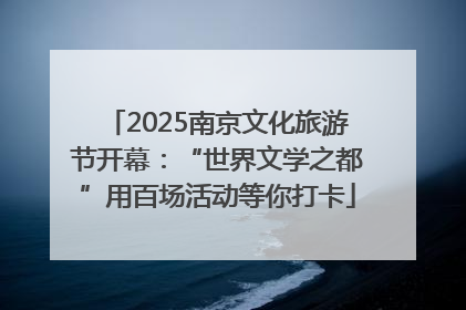 2025南京文化旅游节开幕：“世界文学之都”用百场活动等你打卡