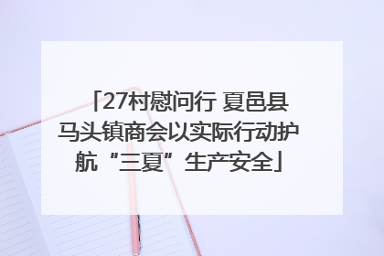 27村慰问行 夏邑县马头镇商会以实际行动护航“三夏”生产安全