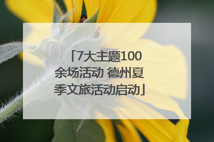 7大主题100余场活动 德州夏季文旅活动启动