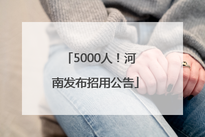 5000人！河南发布招用公告