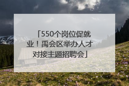 550个岗位促就业！禹会区举办人才对接主题招聘会