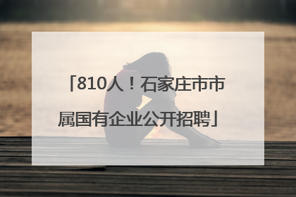 810人！石家庄市市属国有企业公开招聘